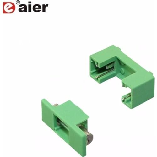 100PCS BF-012 Mini Plastic Mounted 5*20mm Bayonet Type Fuse Holder With Cover Green Color PCB Terminal