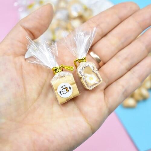 2 Sets 13*15*5mm Miniature Clay Toast Bread, Simulation Food FlatBack Cabochon for Phone Decoration/Dollhouse Crafts Making
