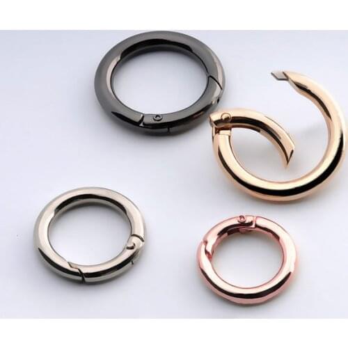 2pcsO Ring Rose gold bag hook Round Carabiner Snap Clip Trigger Spring Keyring Buckle,O ring for bags,DIY bag accessories