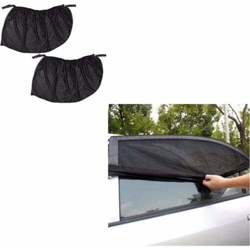 2Pcs/set Adjustable Auto Car Side Rear Window Sun Shade Black Mesh Car Cover Visor Shield Sunshade UV Protection car-styling