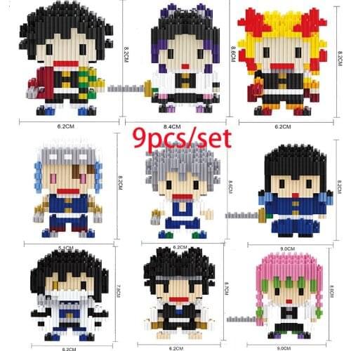 Anime Demon Slayer Figures Magic Building Blocks Kamado Tanjirou Nezuko Inosuke Mini Connectini Bricks Toys For Children Gift