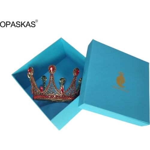 Baroque Crown Princess Hair Loop Luxurious Rhinestone Decor Temperament Birthday Bridal Wedding Hair Accessories PT