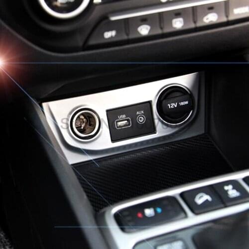 For Hyundai Creta IX25 2014 2015 2016 Chrome Center Control Consoles Headlight Cigarette lighter Button Switch Cover Trim