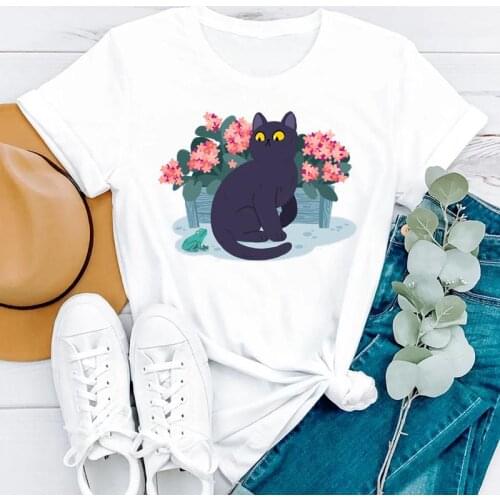 2021 90s Floral Animal Cute Travel Summer Short Sleeve Women Fashion Clothes Print Tshirt Female Tee Top Graphic T-shirt