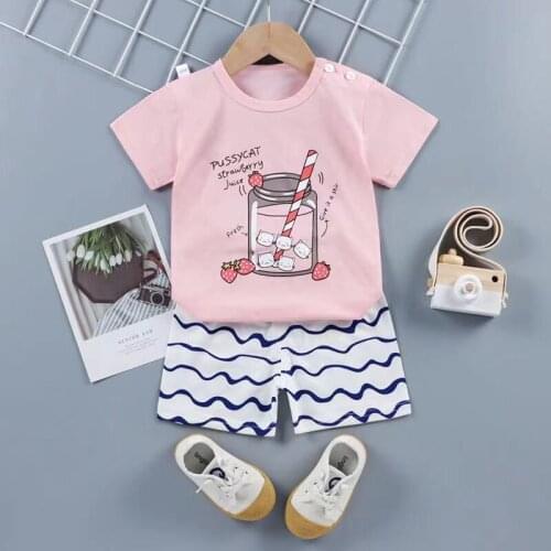 H962 Summer Quality Cotton Short Sleeves Clothes Tops + Pants Baby Toddler Boy Clothing Sets Kids Children Boys Outfits Suits