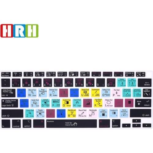 HRH Adobe Illustrator Shortcut Hotkey Cover Skin For MacBook 2020 New 13.3 Air A2179 M1 A2337 US Keyboard Protective Film