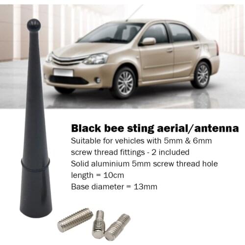 Little Black Bee Sting Car Van Aerial Replacement Ariel Radio Universal Antenna