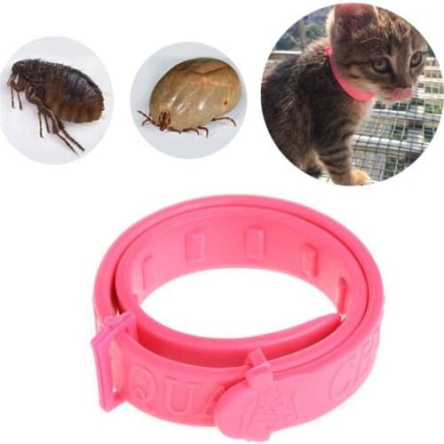 Lovely Cat Anti Flea Mite Tick Collar No Flea Grooming Tool Removal Flea Effect Kitten Remedy Adjustable Neck Strap Pet Collar