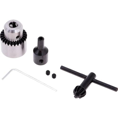 Mini Electric Drill Chuck 0.3-6mm JTO Taper Mounted Lathe Chuck PCB Mini Drill Press for Motor Shaft Connecting Rod 5mm