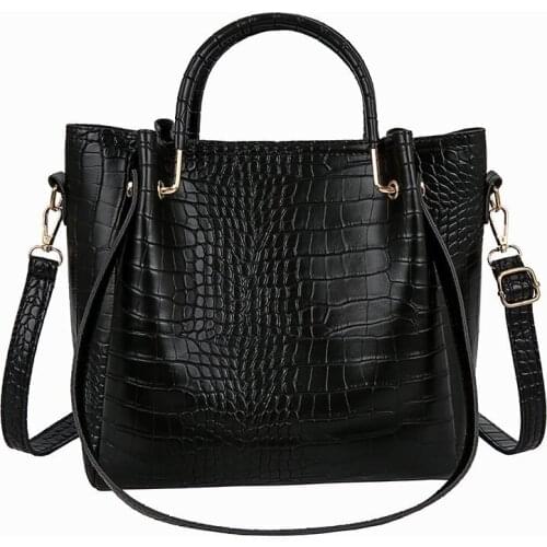 2020 New Alligator Large womens bag European style Vintage Bucket bag Big capacity ladies hand bags PU Leather Bags ladies