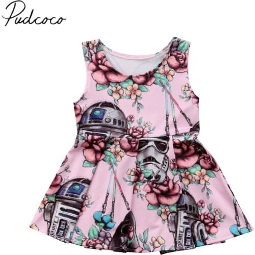 2018 Brand New Toddler Infant Kids Baby Girl Princess Dress Summer Sundress Clothes Sleeveless Floral Casual Dress 6M-3T