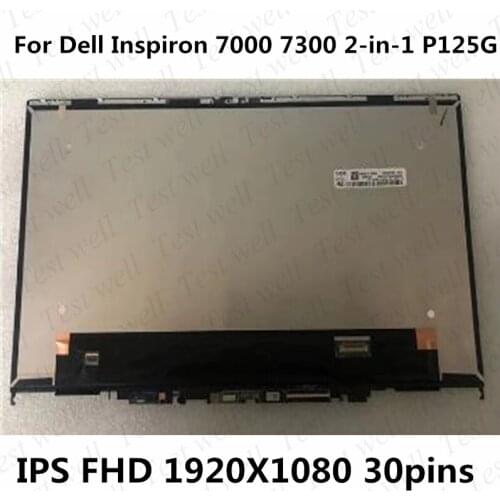 Original 13.3" FHD 1920*1080 LCD Touch Screen LAPTOP Replacement Assembly For Dell Inspiron 7000 7300 2-in-1 P125G P125G001