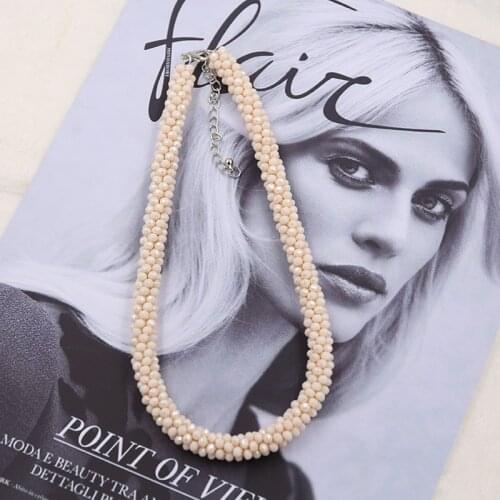 Handmade Crystal Beads Necklace for Women Bohemian Beach Long Necklaces Choker Fashion Jewelry Gifts Collares De Moda 2019