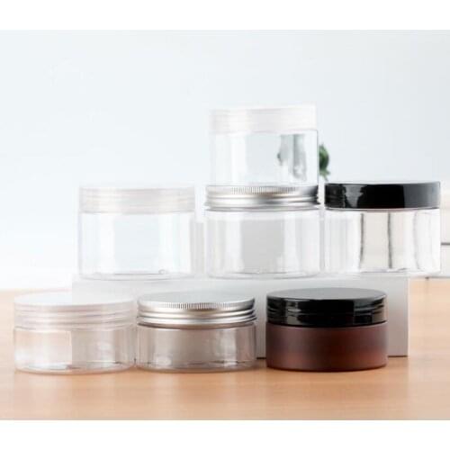 50pcs/lot 50ml 60ml 80ml Plastic Candy Jar For Spices Transparent Container Jars With Lids Cookie Kitchen Jar