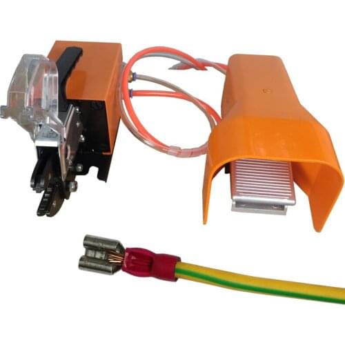 Pneumatic Terminal Crimping Machine Air Terminal Plier Tools for Cable Terminal Connectors with 1 set Crimping Head