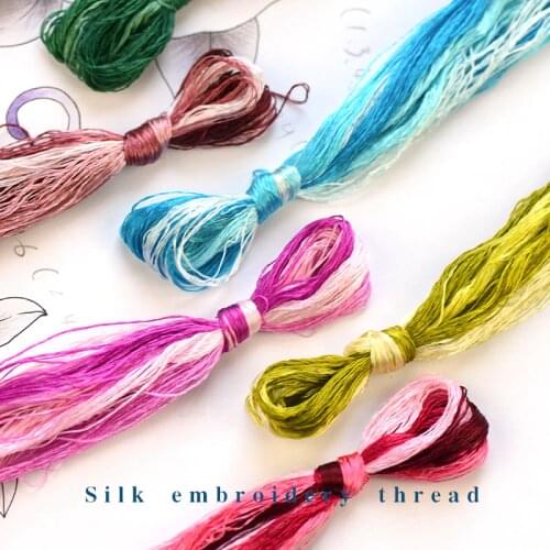 Popular color 4 picese silk/ Spiraea embroidery / Common color silk thread / handmade embroidery silk embroidery thread