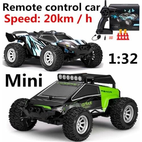 New 1:32 Remote Control Vehicle Radio LED Lamp Charging 2.4GHz Mini 25km/h Remote Control Off Road Vehicle RC Drift Shore Model
