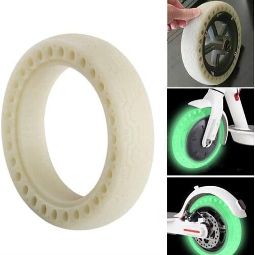 Luminous Fluorescent Solid Wheel Tire for Xiaomi Mijia M365 Electric Scooter Fluorescent Luminous Honeycomb Tire for Xiaomi M365