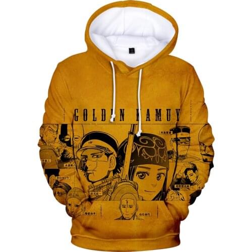 Oversized Anime 3D Golden Kamuy Hoodies Men/womens Harajuku Cartoon Element Hoodie Casual Children Spring Autumn hoodie Pullover