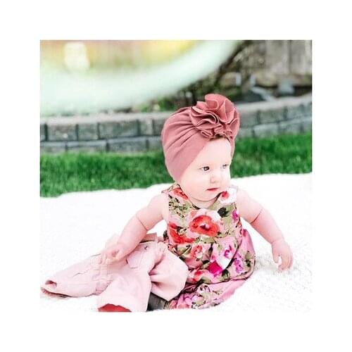Flower Baby Hat Toddler Turban Infant Headwraps Kids Bonnet Newborn Toddler Beanie CapGirls Headwear Baby Hair Accessories
