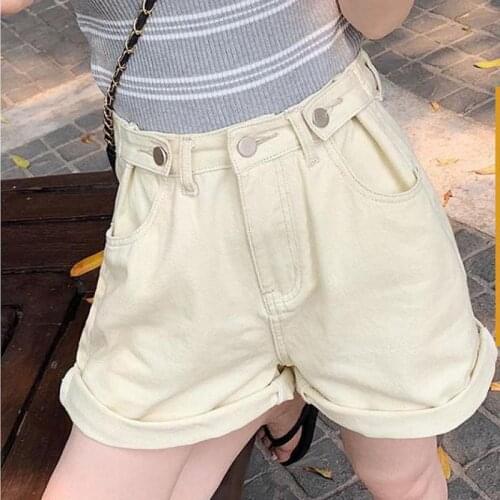 Vintage Denim Boyfriend Short Jeans For Women High Waist Straight Tube Loose Wide Leg Chic Autumn 2021 Short Feminino Jean