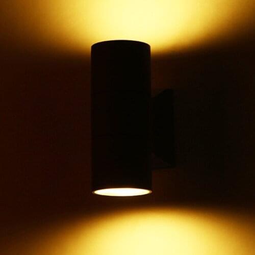 Up And Down Wall Light Scrub Black IP65 Outdoor Garden 6W 18W 24W 36W Door Lamp Waterproof Patio Lights Double Head Wall Light