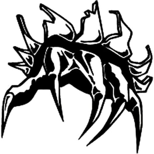 Funny Car Sticker Dragon Claw BardianPVC Car Sticker Motorcycle Decal Black/silver 15cm*15.3cm Car Decor