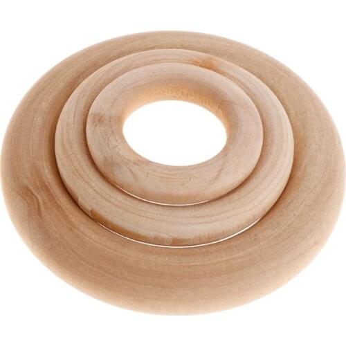 10 Pcs/Set Natural Wooden Ring Pet Parrot Bird Parakeet Toys Bite Chew Molar Teeth Grind Toy DIY Handmade Home Decoration