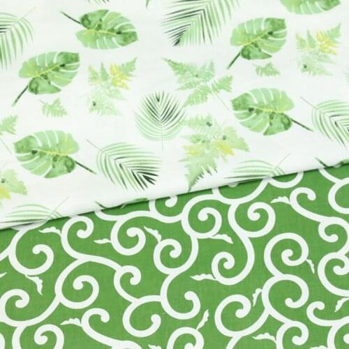 160cm*50cm green leaves baby Cotton Fabric Cloth Sewing Quilting bedding apparel dress diy patchwork fabric infant cloth