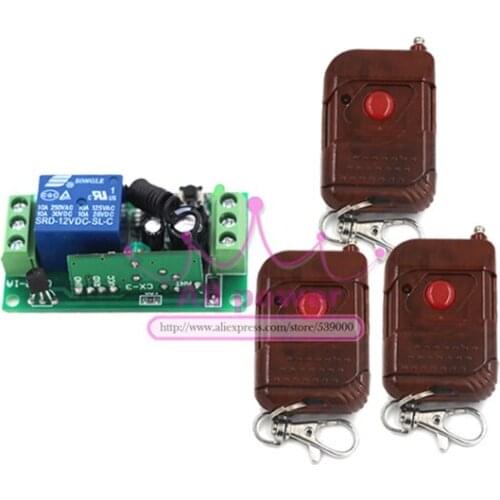 3 Ways Output ON/OFF 12V Light Digital Wireless Wall Switch + Remote Control Free Shipping