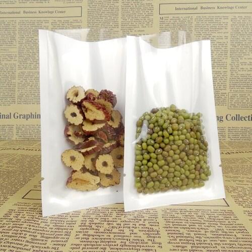 7*10cm High Quality Plastic Open Top Heat Seal Storage Bag White / Clear Vacuum Pouches For Dried Flower Tea Powder Package Bags
