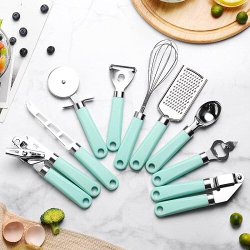 9Pcs Kitchen Tools Sets Vegetable Fruit Peeler Garlic Press Pizza Cheese Tool Stainless Steel Kitchen Accessories Baking Gadgets