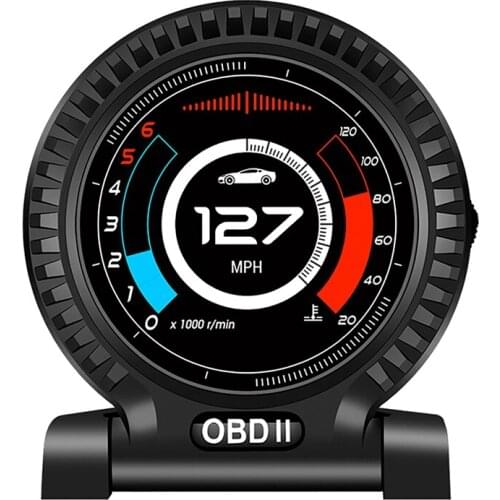 Car Head-Up Display OBD2 HUD Multi Meter Water Temperature LCD HUD Display OBD2 System Fuel Consumption GPS Alarm Speed