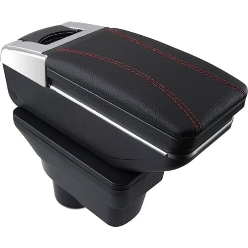 Car-styling For Hyundai Solaris 2 / Accent / Verna 2017 2018 Center Centre Console Storage Box Armrest Arm Rest Rotatable