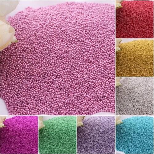 Super Small Solid Colors Czech Glass Spacer Bead Austria Crystal Round Hole 3D Nail Art Beads for DIY Jewelry Making 1000pcs 10g