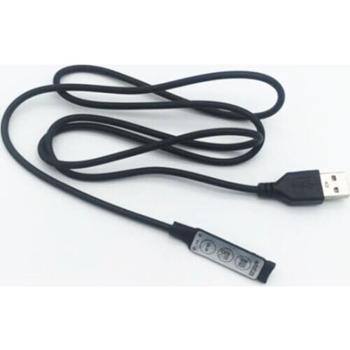 DC 5V USB LED RGB Controller Mini 3Key 4Pin Remote Controller Dimmer For SMD 5050 2835 5V RGB LED Strip Light