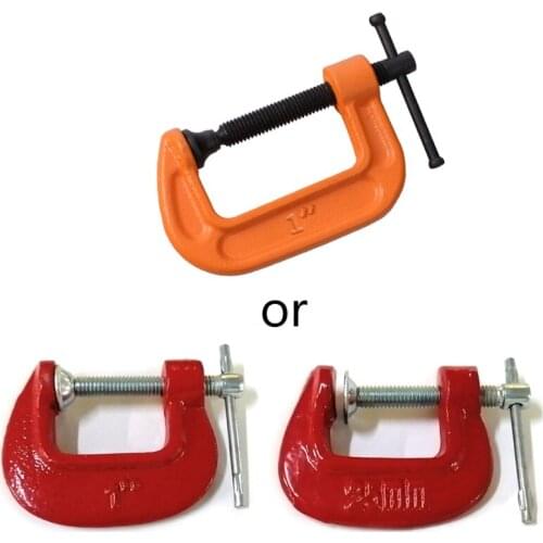 Woodworking Fixture G-Clamp 1"-5" Heavy G-Type Fixture Wide Jaw Openings Fixed Clamp with T-Bar Handle for Quick Fitting