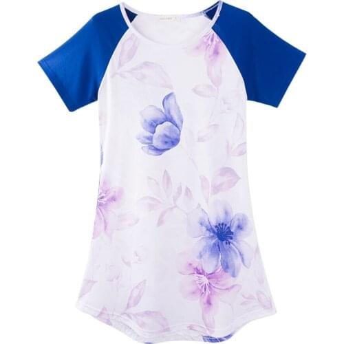 Neatie kiddie Summer Short Sleeve Night Sleepwear Nightgowns Women Dress Casual Mini Night Dress Female Home Clothes