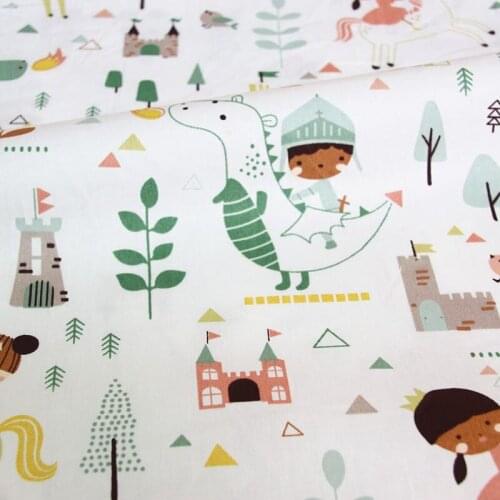 DIY Girl Riding Pattern Twill Cotton Fabric Bundle Sewing Quilt fabric Crafts for Handmade Sheet Pillowcase Curtain Tablecloth