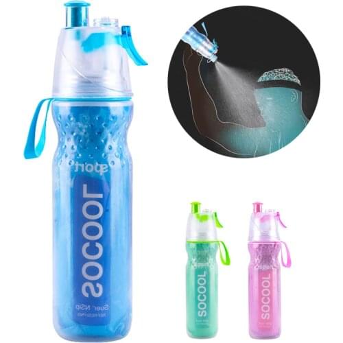 590ML Double Layer Keep Cold Bicycle Water Bottle MTB Road Bike Spray Waterbottle Portable Sports Fitness Cycling Kettle