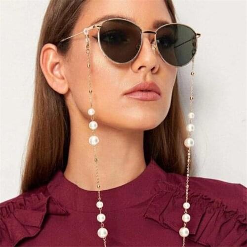Elegant Handmade Pearl Beaded Glasses Chain Women Sunglasses Lanyard Strap Reading Eyeglass Chain Hanging Spectacles Accessories
