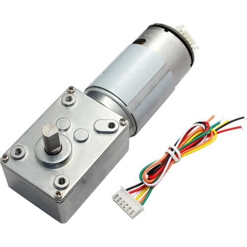 GW4058-555 High Torque MAX 95W Turbine Worm gear DC motor 12V 24V encoder Parking lock Motor