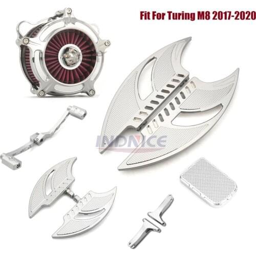 Chrome F+R Floorboards Footpegs toe heel Shifter Lever Brake Pedal Air Cleaner filters Fit For harley 2017-2020 FLHR Road King M