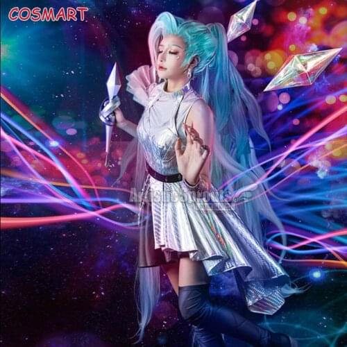 Game LOL KDA Seraphine All Out Idol SJ Suit Dress Cosplay Costume Halloween Party Outfit For Girls Women New 2020