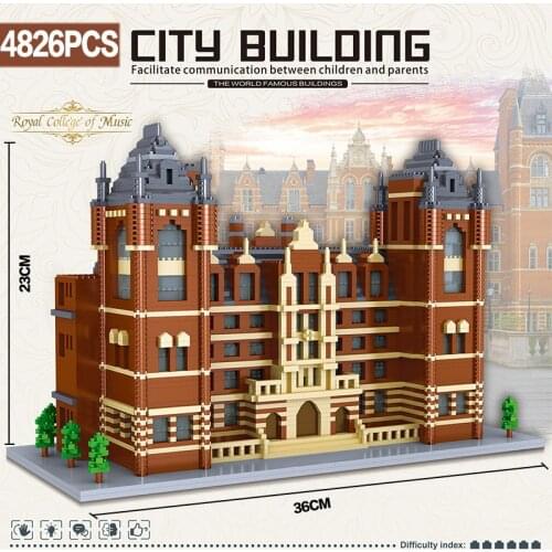 Worlds Famous Architecture British Academy of Music Urban Street View Louvre Pyramid Big Ben of London Building Blocks Bricks