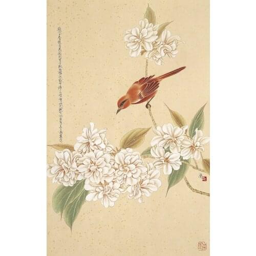 Canvas Art Picture Print Painting Chinese Watercolor Flowers and Birds Oil Painting on Canvas Wall Art Picture for Home Decor