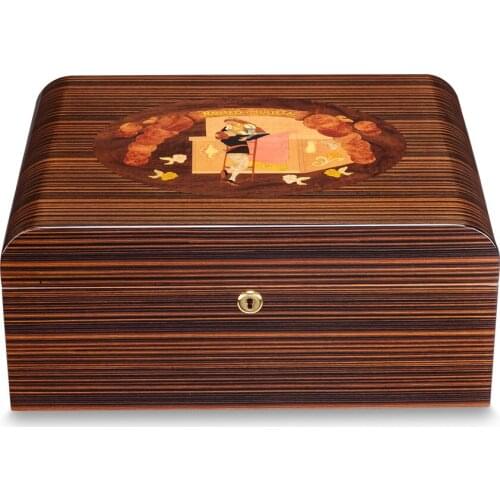 CIGARLOONG Cigar Box Wooden Cigar Display box humidor for cigars With handle cigar humidifier cla-00812