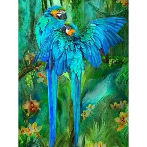Painting By Numbers DIY HandPainted Oil Painting Parrot Animal Picture Paint Adults Kit Drawing On Canvas Home Decoration Gift