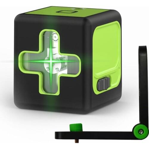 High Brightness 2 Lines Laser Level 4° Self-leveling Leveling Vertical Horizontal Lines with Iron Board and Wall-mounted Bracket