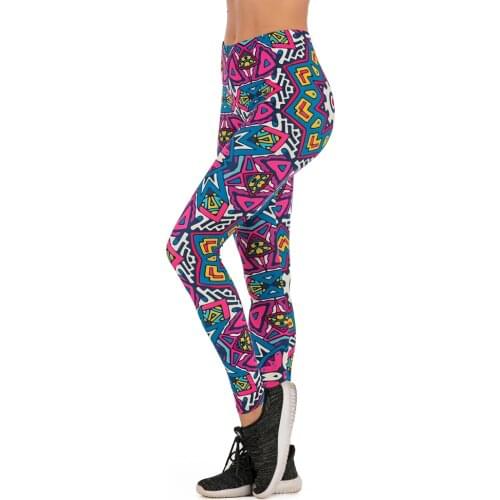 Brands Women Fashion Legging ethnic princess Printing leggins Slim legins High Waist Leggings Woman Pants